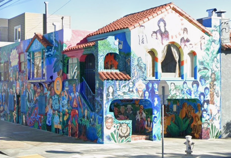 exterior view of casa bandido mural